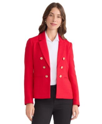 Jones New York - Women's Button-Trim Open-Front Blazer