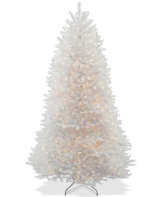 National Tree Company - 7.5' Dunhill&reg; White Fir Hinged Tree With 750 Clear Lights