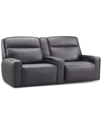Furniture - Dextan Leather 3-Pc. Sofa with 2 Power Recliners and 1 USB Console