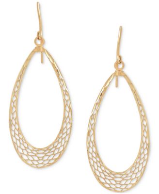Macy's - Graduated Openwork Teardrop Drop Earrings in 10k Gold