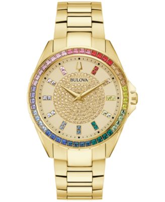 Bulova - Men's Classic Phantom Gold-Tone Stainless Steel Bracelet Watch 40mm