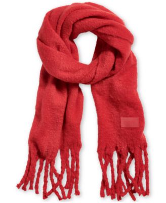 DKNY - Women's Fluffy Solid Fringe-Trim Blanket Scarf