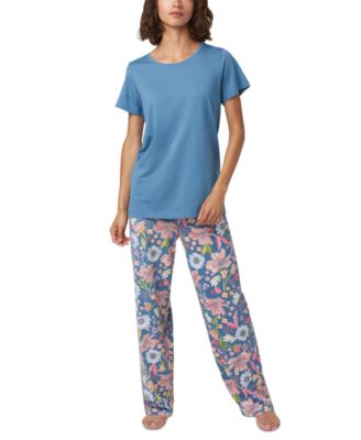 Hue - Women's Solid Short-Sleeve Scoop-Neck Pajama T-Shirt