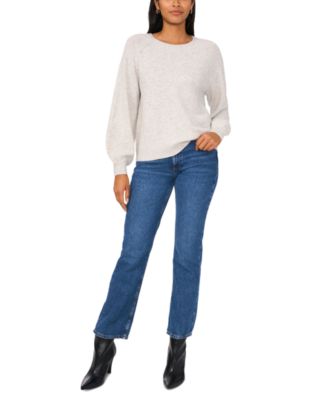 Vince Camuto - Women's Crewneck Raglan Puff-Sleeve Sweater