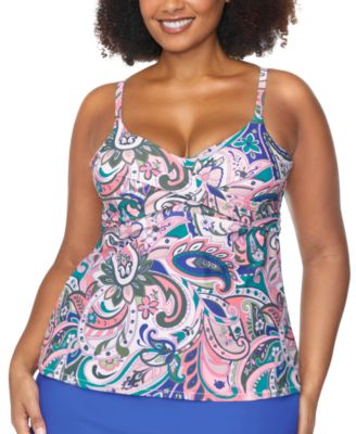 Raisins Curve - Trendy Plus Size Aries Underwire Tankini Top