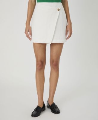 French Connection - Women's Birdie Overlap Faux-Wrap Skirt