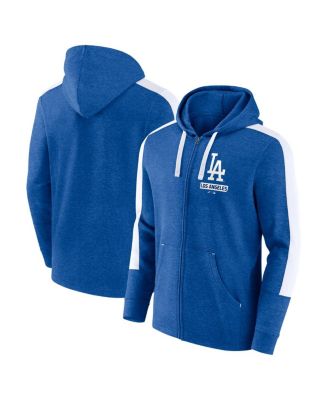 Fanatics - Men's Heather Royal Los Angeles Dodgers Gains Fleece Full-Zip Hoodie