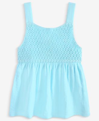 Epic Threads - Big Girls Cotton Crochet Swing Tank Top