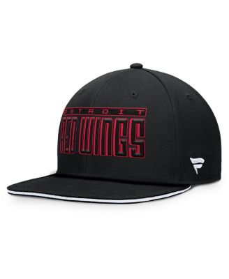 Fanatics - Men's Black Detroit Red Wings Fundamental Gino Stack Snapback Hat