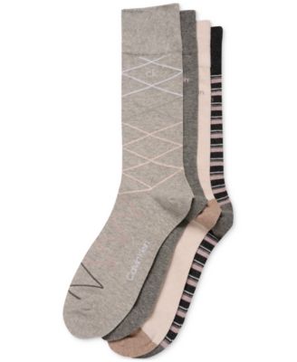 Calvin Klein - Men's Multi-Pattern Assorted Dress Crew Socks, 4-Pack