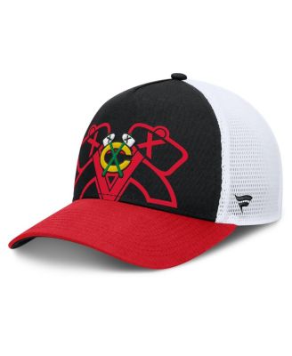 Fanatics - Men's Black/Red Chicago Blackhawks Authentic Pro A-Frame Rink Adjustable Hat