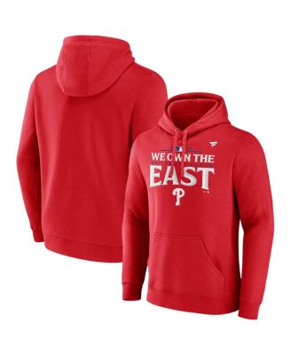Fanatics - Men's Red Philadelphia Phillies 2024 NL East Division Champions Locker Room Pullover Hoodie