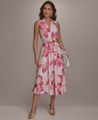 Donna Karan New York - Women's Floral-Print A-Line Dress