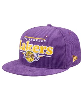 New Era - Men's Purple Los Angeles Lakers Throwback Display Corduroy 9FIFTY Snapback Hat