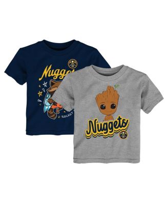 Outerstuff - Toddler 2-Piece Heather Gray Denver Nuggets Guardians Of The Galaxy T-Shirt Set