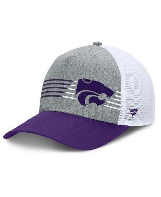 Fanatics - Men's Heather Gray/Purple Kansas State Wildcats Profile Trucker Adjustable Hat