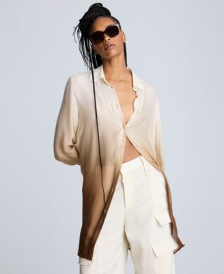 Kenneth Cole - Women's Oversized Ombr&eacute; Tunic Shirt