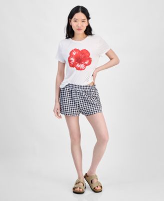 Planet Heart - Juniors' Gingham Boxer Shorts