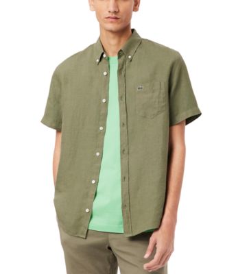 Lacoste - Men's Regular-Fit Logo Linen Shirt