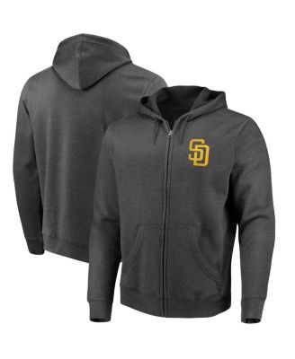 Fanatics - Men's Heather Charcoal San Diego Padres Big Gamer Full-Zip Hoodie