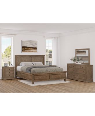 Furniture - Alverton 3 Pc. California King Cane Set (Bed, Dresser & 3-Drawer Nightstand)