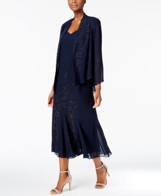 R & M Richards - Dress and Jacket, Embellished Chiffon
