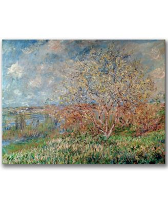 Trademark Global - Claude Monet 'Spring 1880' 18" x 24" Canvas Art Print